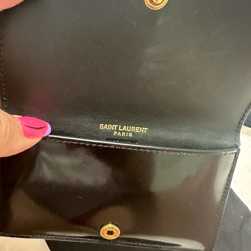 Yves Saint Laurent Black and Cream Key Card Holder On SALE 🛑 - Picture 3 of 12